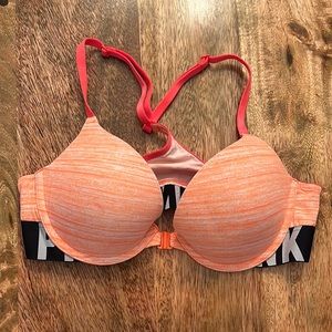 VS PINK front close racer back bra